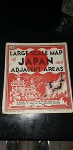 WW2  US Japanese map large scale map adjacent areas 41×47 collectible antique  - Picture 1 of 7