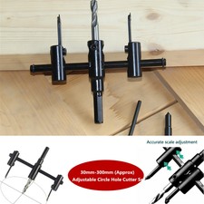 30-300mm Wood Circle Cutter Kit Alloy Hole Saw Drill Bit Punch For Woodworking
