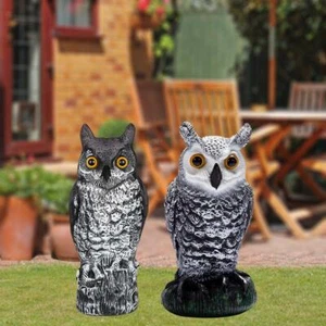 2pack Fake Owl Scarecrow Decoy Squirrels Pigeons Bird Deterrents Yard Garden - Picture 1 of 12