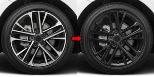 Chrome Delete Blackout Vinyl Overlays for 2025+ Toyota Camry 18" Wheels - Picture 1 of 8