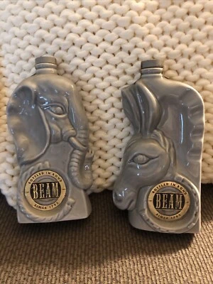 Botellas políticas Jim Beam años 50 burro y elefante en perfecto estado  Foto 1 de 4
