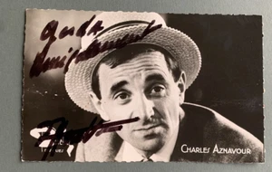 CHARLES AZNAVOUR (†2018) original signiert signed Autogrammkarte 9x14 Autogramm - Picture 1 of 2