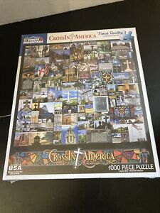 White Mountain 1000 Piece Puzzle ~ CrossIn America Larger Pcs. Factory Sealed