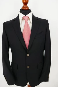 Etro Sakko Gr.46 100% Schurwolle Schwarz Black Label Top Zustand - Imagen 1 de 9