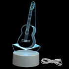 Electric Guitar 3D Illusion LED Night Lamp for Bedroom Decoration and Gifts