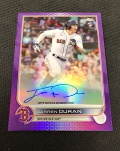2022 Topps Chrome Jarred Duran Purple Refractor Rookie Auto /250 Red Sox - Imagen 1 de 2