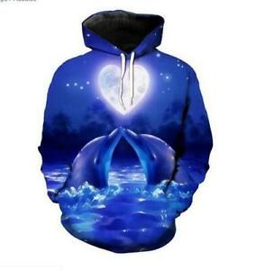 New Couple Lover dolphin Women/Mens 3D Print Casual Hoodie Sweatshirt Pullover