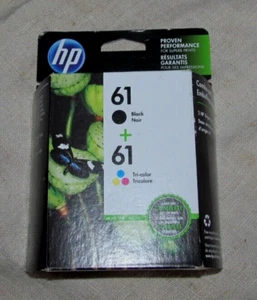 Twin HP 61 Black /Tri-Color Combo Pack Ink Cartridge Exp 4/2019 factory sealed - Picture 1 of 1