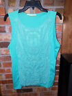 Maurices Xl Green Tank Top With Lace Overlay On The Front