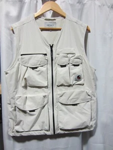 Carhartt Work In Progress WIP Hayes Full Zip 5 Pocket Vest Men's Medium - Ivory - Picture 1 of 14