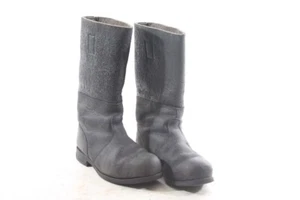 Old Boots Shaft Boots Black Vintage About EU 45 - Picture 1 of 12