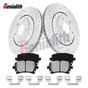 310mm Rear Drilled Rotors + Ceramic Brake Pads for Vw Phaeton Audi A8 Quattro - Picture 1 of 12