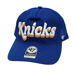 New York Knicks '47 Brand Biloxi Hitch 5-Panel Mesh Snapback OSFM Hat Cap NEW - Picture 1 of 7