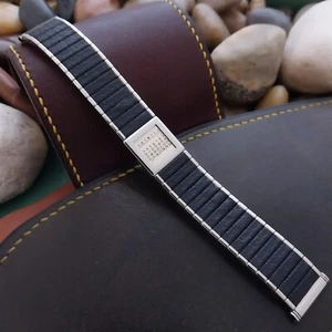 Kreisler Black & Stainless Steel Perpetual Calendar Vintage Watch Band nos - Picture 1 of 5