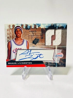SHAUN LIVINGSTON 2004-05 UD SPx RC Rookie PATCH AUTO Throwback SSP #145 - Image 1 of 2