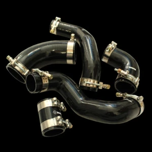 Land Rover Freelander TD4 Black Turbo Intercooler Silicone Boost Hose Kit 00-06 - Picture 1 of 6
