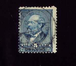 US BRIEFMARKEN SC216 5 CENT GARFIELD INDIGO ( T768 ) GEBRAUCHT 1888 - Bild 1 von 2