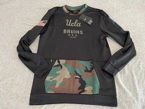 Nike Jordan UCLA Bruins Football Jumpman Sweater USA Flag Black Camo Mens Medium - Picture 1 of 9