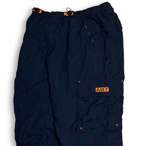 Pantalones deportivos cargo forrados Aeropostale vintage GRANDES con cordón azul pierna ancha holgada - Imagen 1 de 9