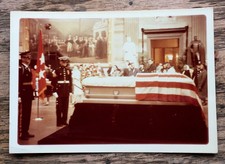 RARE 1960 OPEN CASKET Capitol Rotunda LYING IN STATE 5x3 PHOTO Not JFK Kennedy 