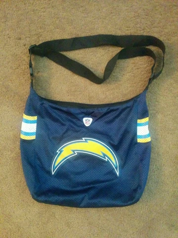 NFL Chargers AFC Jersey Messenger Bag / Adjustable Purse / Tote Bag Cover