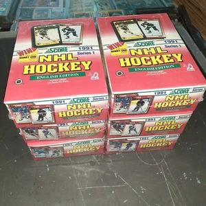1991 Score English S1 Hockey Box 36 Sealed Packs Bobby Orr Auto Insert (1 BOX) - Picture 1 of 1