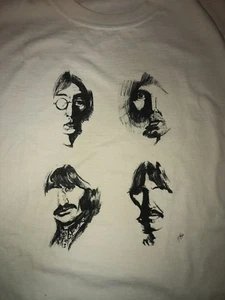 FABULOUS VINTAGE  " BEATLES FACES "  T-Shirt Size X-LARGE   - Picture 1 of 4