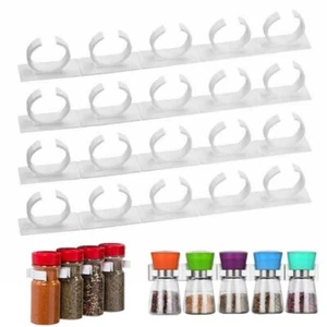 Wall Mount Ingredient Spice Bottle Rack Plastic Organizer Rack 5 Cabinet Kitchen - Picture 1 of 8