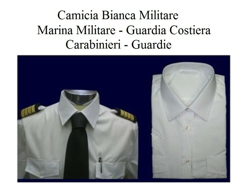 Camicia + Spalline Militare Bianca  ML Mil Tec Guardie Giurate GPG IPS Marina - Immagine 1 di 4