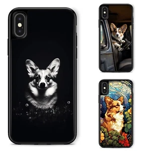 For Apple iPhone 12 13 14 15 16 Pro Max Rugged Cover puppy art happy corgi - Picture 1 of 25
