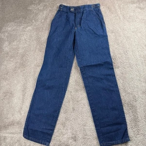 Vintage Wrangler Jeans Adjustable Waistband Dark Wash Size 24" USA Student - Picture 1 of 5