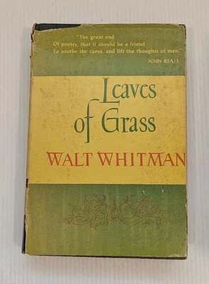 Leaves of Grass: Art Type Edition Walt Whitman ~ Books, Inc. винтажный HC с РЕДКИМ DJ - Изображение 1 из 4