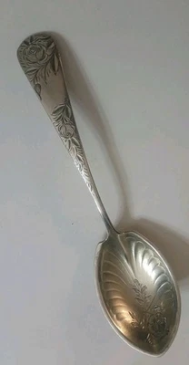 Antigua cuchara para servir Gorham Jac Rose de plata de ley 1885 no grabada Foto 1 de 4
