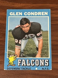 1971 Topps Football Glen Condren #122 Atlanta Falcons 1971GC1 - Picture 1 of 4