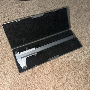 Vintage Schiebeschieber Messschieber metrisch imperial schönes Stück im Etui  - Bild 1 von 6