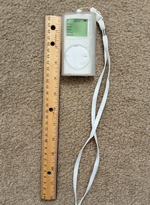 Nuevo iPod Mini Primera Generación Funda Silicona Blanca con Cordón Foto 1 de 3