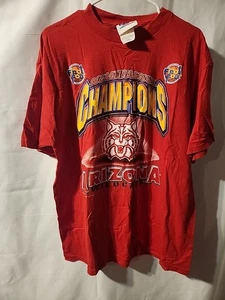 Vintage Arizona Wildcats T-Shirt Basketball Large NCAA Final Four Champs 1997 rot - Bild 1 von 11