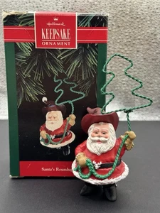 Hallmark 1992 Santas Roundup Keepsake Christmas Ornament Cowboy Santa - Picture 1 of 4