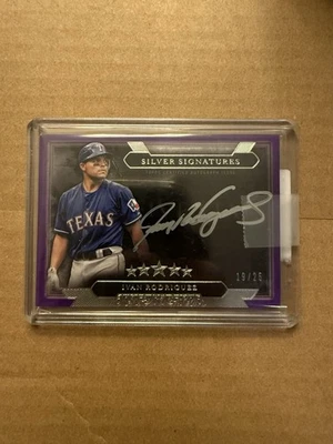 2020 TOPPS FIVE STAR SILVER SIGNATURES Ivan Rodriguez AUTO SS-IROD PURPLE /25 ⚾️ - Image 1 of 2
