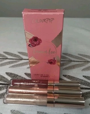 Laura Lee X Colourpop Lip Bundle Ultra Glossy, Satin, Metallic. Wham, Bam, Glam! - Image 1 of 3