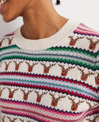 Suéter Boden Festivo Vacaciones Reno Feria Isla L Usado en Excelente Condición Edie Foto 1 de 4