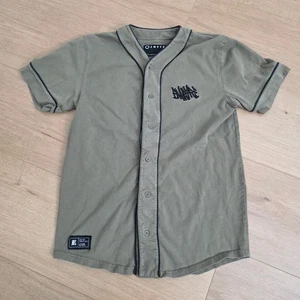 Empyre Olive Green Baseball Jersey Button Up Shirt Mens Size L - Picture 1 of 10