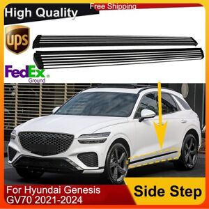 2PCS Fixed Running Board Side Step Nerf Bar Fit For Genesis GV70 JK1 2021-2024