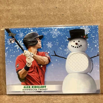 Alex Kirilloff 2021 Topps Holiday Rookie Jersey Relic Snowman #WRC-AK Twins RC - Image 1 of 2