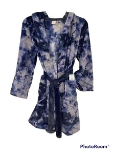 Cat & Jack Boys' Camo Hooded Robe Blue w/ Belt & Pockets Size L (12-14) - Picture 1 of 5