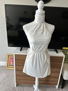 Oh Polly Off White Cut Out Mini Dress Women's Size 10 US Bodycon - Picture 1 of 9