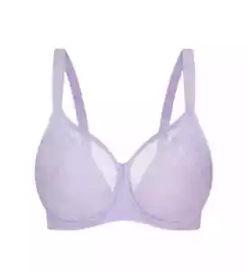 TRIUMPH LACY MINIMISER BRA Lavender Sz 10-20 New RRP $59.95 - Picture 1 of 2