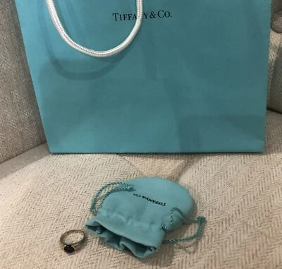 ANILLO CABUJÓN AMATISTA 950 PLATA ESTERLINA 925 Y ORO 18K TALLA 5,75 TIFFANY & CO Foto 1 de 4