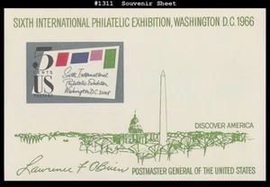 USA4 #1311 MNH SvSht1 SIPEX - Picture 1 of 1