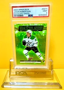 Jason Robertson PSA 9 !  2023-24 Upper Deck Series 2 - Dazzlers Green ! - Picture 1 of 2